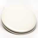 Bath Décor 1Q1R5-00 Premium Molded Wood Toilet Seat with Vari-Adjust Release ‘N’ Clean Lok-Down Hinge and Quik-Lok Mounting Hardware, Round, White