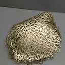 Juvale 10-Pack Gold Vinyl Placemats - Round Leaf Design Table Chargers for Fall Dining Table Settings (14.4 in Place Mat)