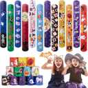 72 Pcs Halloween slap bracelets for Kids, party favors, Bulk, Classroom Prizes, Exchanging toy Gifts, non-candy treats, goodie bag fillers, stuffers