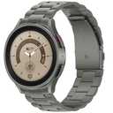 Anlinser No Gap Bands Compatible with Samsung Galaxy Watch 7/6/5/4/FE Band 44mm 40mm/Watch 6 Classic Band 47mm 43mm/Watch 5 Pro 45mm/Watch 4 Classic, 20mm Metal Strap for Women Men, Gray Titanium