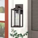 MICSIU Oil Rubbed Bronze 13 Inch Exterior Light Fixture, Waterproof Outdoor Wall Sconce Lights, Clear Glass Outside Light for House, Garage, Patio, Garden