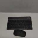 Ultra-Slim Lightweight Bluetooth Keyboard and Mouse Portable Mini Wireless Keyboard Rechargeable 7-Color Backlit for Apple iPad iPhone,Tablet iPhone Smartphone iOS Android Windows,Black