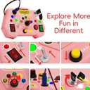 Toddler Busy Board With LED Light - Baby Game Sensory Toy,Light Switches Montessori Toy for 3 Year OldKids Educational Learning Activities Toys,Easter Basket Stuffers Ideas for 3 4 5 6 Boys Girls