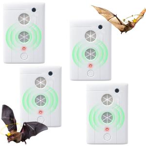 2025 Upgraded Ultrasonic Bat Repellent for Attic, Plug in Bat Deterrent Devices for Indoor Use, Friendly to Human & Pet (4)