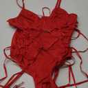 Avidlove Lingerie for Women Sexy Corset Garter Lingerie Set Tummy Control Teddy Bodysuit Boudoir Outfit (XX-Large, Red)
