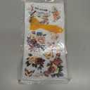 BEUNITONE 3 Sheets Birds Flower Rub on Transfers for Crafts Furniture Vintage Flower Rub on Transfers Stickers for Dresser Wood Glass Scrapbook DIY Home Decor Window Decals Waterproof 6"x12"