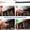 Dryer Vent Cleaner Kit & Refrigerator Condenser Coil Brush-Dryer Lint Brush Vent Trap Cleaner-Vacuum Attachment for Small Crevice-Dryer Cleaner Brush