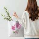 Blue Hydrangea Floral Canvas Tote Bag, Hydrangea Gifts, Summer Girly Floral Flower Shopping Tote Bags