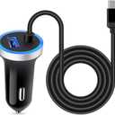 USB C Car Charger, 3.4A Fast Charging Car Adapter+3ft Type C Cable
for Samsung Galaxy S26 S25 S24 S23 S22 S21 S20 S10 Note20 A20 A50 A51 A71,LG Stylo 6/5 G7 V60 ThinQ Moto G8 Google Pixel 4 3a