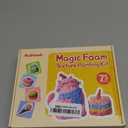 RuiHawk 75 Pcs Magic Foam Texture Painting Kit, Magic Puffy Paint Kit with 24 Auto-Flow Acrylic Markers, 38 Texture Sheets, 10 Bead Necklace & Tote Bag | DIY Art Supplies & Creative Gift for Kids