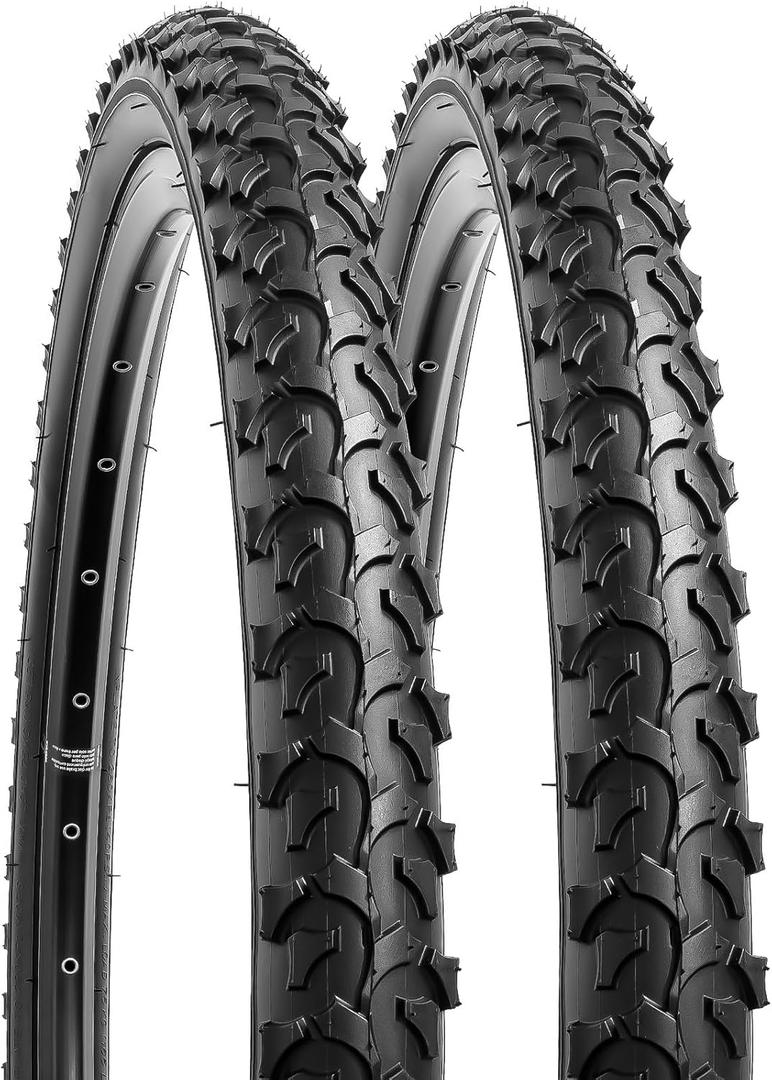 YUNSCM 2-PCS 26" Mountain Bike Tires 26 x 2.125/57-559 Compatible with Off Road Bike 26x2.0 26x2.10 26x2.125 26x2.15 Bicycle Tires (Y-1114)