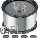 Twinsing 1.6 Gallon Dog Water Bowl, 6.5L/220oz Stainless Steel No Spill Water Bowls for Large Dogs, Super Large Capacity Splash Proof Pet Slow Drinking Water Bowl with Anti-Slip Mat for Mess Drinkers (Green)