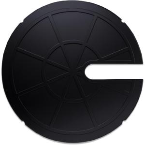 18 inch Metal Slotted Sump Pump Cover, Black Decorative Submersible Outdoor Water Well Covers, Septic Tank Lids Protection for Sewage Pump, Sump Basin, Sump Bucket (1, Black)