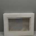 10pcs 19x14x5 Half Sheet Cake Boxes with Window Rectangle 1/2 Sheet Bakery Boxes for Pastry Baking Cake, Cupcakes, Donuts, Cookies, Pie Treat Packaging White Large