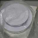 FLOWERCAT 60PCS White Plastic Plates - Heavy Duty White Disposable Plates for Mother's Day/Birthday Party/Wedding -serve for 30 guests Include 30PCS 10.25" & 30PCS 7.5" Plates for Party