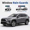 Window Visors Rain Guards Compatible with 2026 Toyota RAV4 Only, 6PCS Tape-On Acrylic Side Window Deflectors with Electroplated Chrome-Look Trim, Exterior Accessories