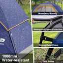 CAMPROS CP Upgraded 8 Person Camping Tents, Waterproof Windproof Family Tent with Larger Mesh Windows & Door, Double Layer, Easy Set Up, All-Season Dome Tent with Top Rainfly & Carry Bag