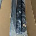 2Pack 4' Rectangular Cable Railing Handrails, Black Stainless Steel Handrail with Nylon End Caps for Stair Cable Railing System, 4FT Flat Top Cuttable Deck Cable Rail Post Handrail, RG01-H