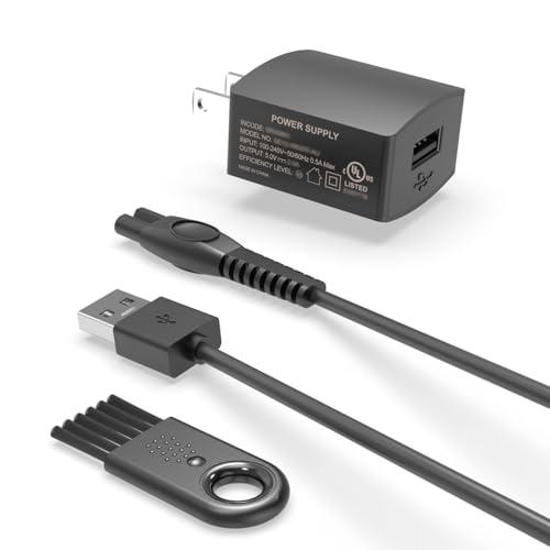5V UL Charger for Philips Norelco Wet & Dry Electric Shaver & One Blade 360, Series 2000 2400 2600 3600 3900 5400 5000X 7200 i9000, 3000 5000 7000, for Phillips OneBlade QP2724 QP2834 Trimmer Razor
