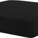 MAXIJIN Velvet Stretch Cushion Cover Fitted Couch Cushion Slipcovers 1 Pack Arm Chair Seat Cushion Cover for Individual Cushion Sofa Chair with Elastic Bottom (Chair Cushion, Black)