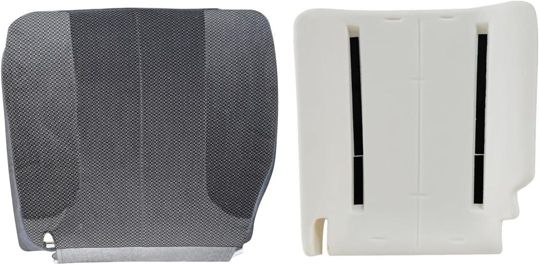 SecosAutoparts Driver Side Foam Cushion & Bottom Cloth Replacement Seat Cover Compatible with Dodge Ram 1500 2500 3500 SLT 2001 2002 2003 2004 2005 Dark Gray