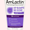 AmLactin KP Bumps Be Gone Therapeutic Body Cream for Keratosis Pilaris NoScrub Exfoliator and Body Moisturizer for Dry Skin with 15% Lactic Acid AHA, 3 oz