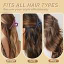 12Pcs Extra Large Claw Clips, 4.5" Hair Clips for Thick Hair&Thin Hair, Non-slip Hair Clips for Women (Black, White, Light Brown, Blue, Red, Green)