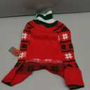 KYEESE Dog Christmas Sweater Knit Dog Sweater for Small Dogs with Snowflake Warm Dogs Clothes Pet Coats Turtleneck Pet Sweater Dress with Leash Hole, Girl Red, X-Large