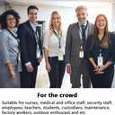 5 x Leather Badge Holder and Adjustable Retractable Lanyards, Quick Release Buckle and Safety Breakaway Lanyards with Swivel Metal Clasp for Offices, Staff, Students, Employees (1 Pack, Sa-light Blue)