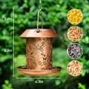 Solar Bird Feeders for Outdoors Metal Butterfly Lantern Hanging on a Tree Metal Wild Bird Feeder Decoration for Patio,Yard,Lawn,Pathway,Summer Garden Decor Gifts for Bird Lovers Mom Friends
