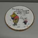 Giosve Cute Bear Pig Nursery Round Wall Art Canvas Framed Poster, Kids Room Decor, Cartoon Bear Pig Hanging Wall Sculptures for Baby Boys Girls Toddler Nursery Room Bedroom Decor, 10x10 Inch Set of 2