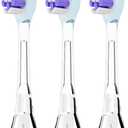 2 x 601 Metal Electric Toothbrush Replacement Brush Head, 100% Compatible with 601 Electric Toothbrush, Soft Bristles Refill Brush Head-3 pcs