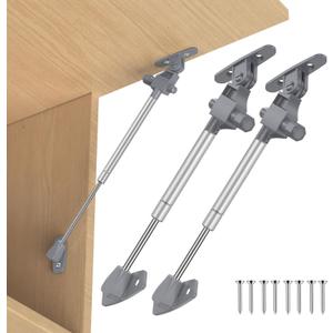 2PCS 100N 10inch Soft Close Hinge Lid Gas Support rods, Pneumatic Struts can Automatically Rise and Fall Slowly, can be Opened and Closed Within The Range of 0-110 Degrees(Silver