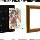 5x7 Velvet Picture Frame, Brown Photo Frames with Modern Simple Metallic Gold Border, HD Real Glass Horizontal & Vertical Display for Tabletop and Wall Collage Decor (2 Pack)