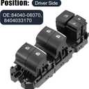 X AUTOHAUX 84040-06070 8404033170 Car Master Power Window Switch Front Driver Side for Toyota C-HR 2018-2019 for Toyota Camry 2018-2020