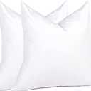 Puredown® Euro Pillow Inserts 24 x 24 ( White), Feather Down Pillow Stuffer, White Throw Pillows for Bed, Couch, and Cushion