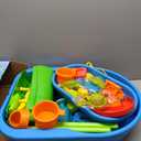 Toddler Water Table - Sensory Table for Kids with 28 Piece Sand Water Toy Set, Outdoor Water Play Table with Rain Shower Sprinkler, Summer Birthday Gift STEM Toy for Boys Girls Ages 3 4 5 6 7 8