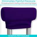 Vive Premium Crutch Pads & Hand Grips - Comfortable, Breathable, Machine Washable Padding - Moisture Wicking & Odor Reducing Pillow Accessory Covers for Adult & Youth Walking Crutches (Purple)