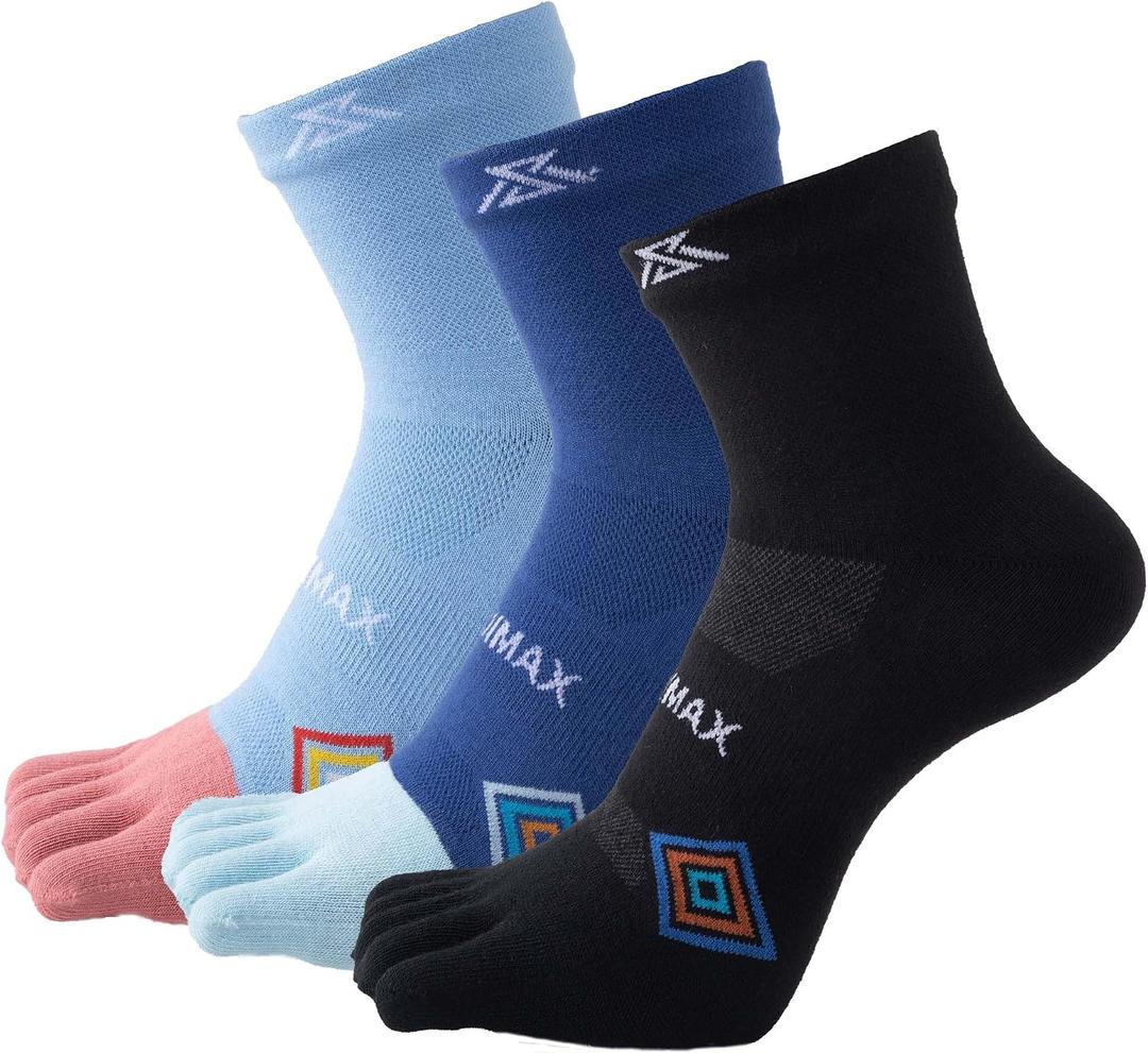 Toe Sock for Men&women Coolmax Athletic Breathable Socks 3pcs Five Finger Socks