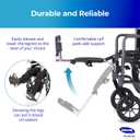 Invacare Wheelchair Elevating Legrest with Padded Calf Support, Footrest with Swing Away Function, Adjustable Length and Aluminum Footplate, Tool-Free Installation, Designed for Invacare Wheelchair