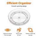 Amazon Basics 2 Tier Lazy Susan Turntable Organizer, 9" Diameter, 2-Pack, Clear