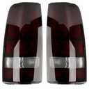 Dark Red Tail Lights Assembly Compatible with 1999-2006 GMC Sierra 1500 2500 3500, for 1999-2002 Chevy Silverado 1500 2500, Driver & Passenger Side Rear Brake Lamps (No bulbs, Smoke)