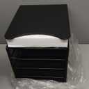 Safco Onyx Hanging Under Desk Organizer, 4 Trays, Office and Classroom Mailbox , Paper and Mail Sorter, Steel Mesh, Black