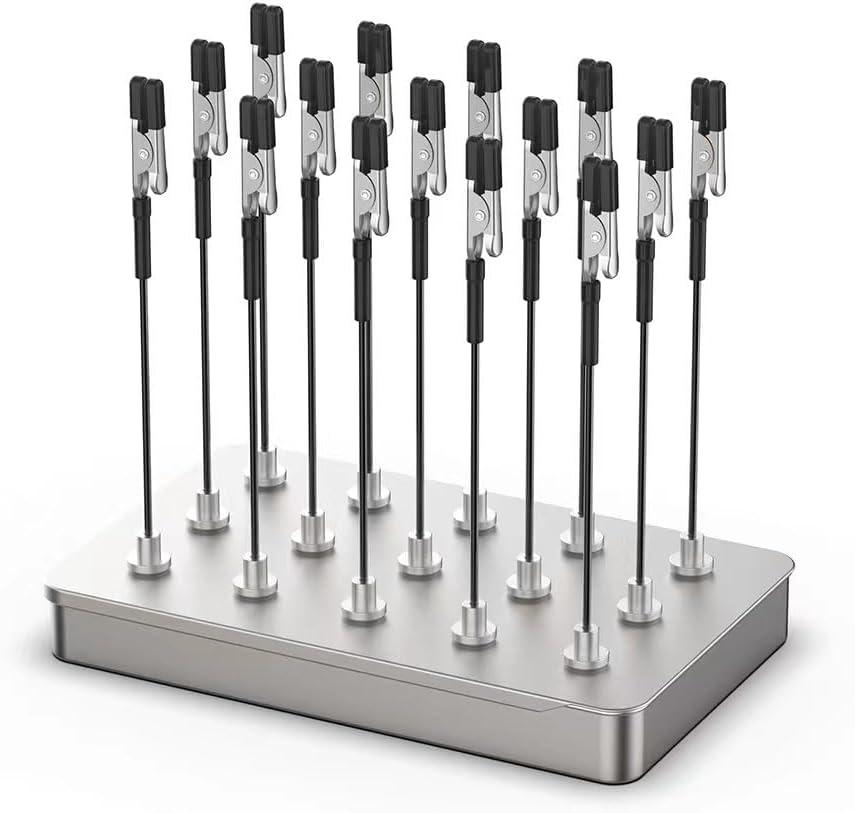 Actekart Metal Model Painting Stand Base and 15PCS Magnetic Alligator Clip Sticks Set for Airbrush Model Coloring Hobby Crafts DIY Tools