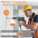 Bluetooth Earplug Headphones, Neckband Wireless Earbuds with Replacement Ear Tips, OSHA Compliant Noise Cancelling Ear Plug Headphones for Work Safety Ear Protection, 20 Hour Battery
