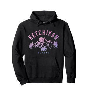Ketchikan Alaska Mountains Bear Nature Vintage Pullover Hoodie L Ketchikan Alaska Mountains Bear Nature Vintage Pullover Hoodie L
