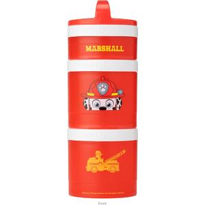 Whiskware Paw Patrol Stackable Snack Containers for Babies, Kids, and Toddlers, 3 Stackable Snack Cups for School and Travel, Formula Friendly, Cupholder Friendly, Marshall