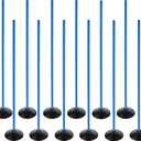 Blue Soccer Agility Poles Set Detachable Sports Trainning Speed Pole Slalom Poles with Rubber Base Sport Traning Equipment (Pack of 12)