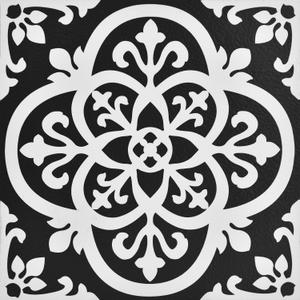 FloorPops Black Gothic Peel & Stick Floor Tiles, FP2475 (12"L x 12"W x 0.06"T)
