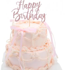 26PCS Ribbon Bow Cake Topper Pearl Bow Party Supplies Bow Theme Cake Topper